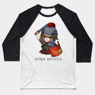 Unconquered Rome: Roma Invicta Design Baseball T-Shirt